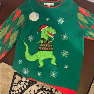 Dinosaur ugly Christmas sweater